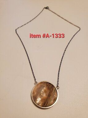 1 Silver Chain Pendant Necklace, item # A -1333, wt. 6 grams.